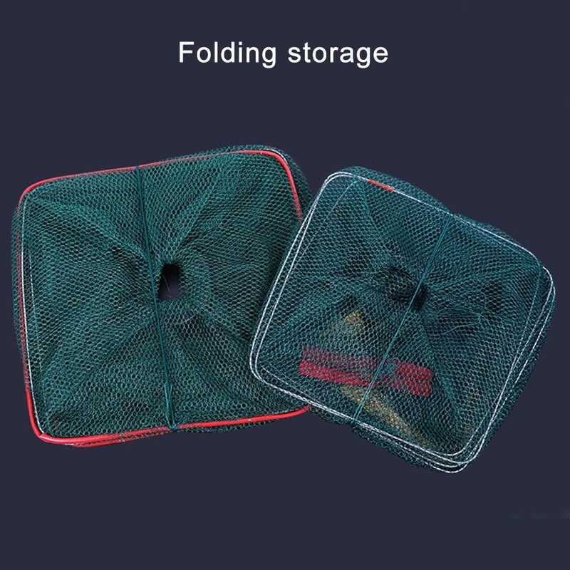 Sulankstomas gaudyklė tinklelis krevečių žuvų krabų masalas tinklas krabas krevetės krevetės vėžių gaudytojas žvejybos spąstai tinkliniai žvejybos įrankiai