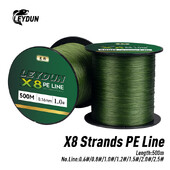 LEYDUN 500m Micro Nauji žvejybos valai 8 sruogų pinti PE Japan Smooth Multifilament Line Sea Fishing Carp Fly Wire valas įrankis