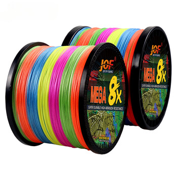 JOF Lure Плетена риболовна въдица 8 нишки 300M 500M Multifilament Fly PE Wire 18LB-78LB Здрав шнур за аксесоари за лаврак шаран