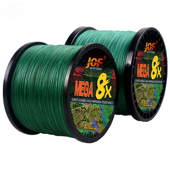 JOF Lure Плетена риболовна въдица 8 нишки 300M 500M Multifilament Fly PE Wire 18LB-78LB Здрав шнур за аксесоари за лаврак шаран