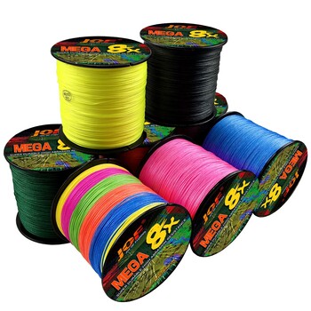 JOF Lure Плетена риболовна въдица 8 нишки 300M 500M Multifilament Fly PE Wire 18LB-78LB Здрав шнур за аксесоари за лаврак шаран