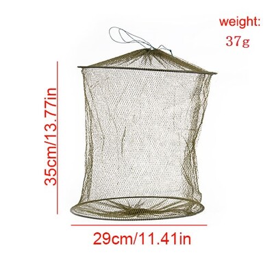 FISH KING 35-61CM pārnēsājams zvejas tīkls, salokāms pretlēciena uzglabāšanas būru tīkls, zivju piederumi