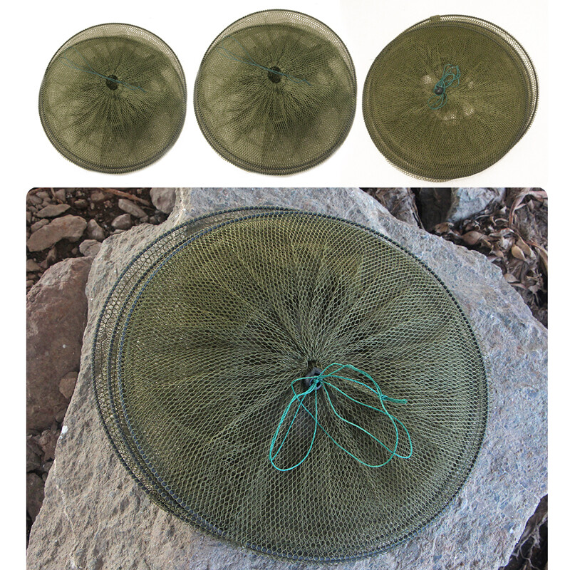 FISH KING 35-61CM pārnēsājams zvejas tīkls, salokāms pretlēciena uzglabāšanas būru tīkls, zivju piederumi