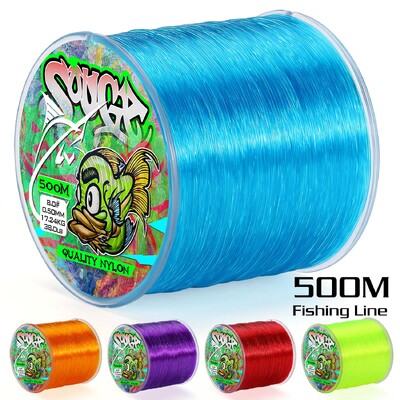 Sougayilang nailoninis žvejybos valas, ypač stipresnis 500 m nailoninis valas Max Drag 7-38LB fluorokarboninis žūklės valas sūriam / gėlam vandeniui