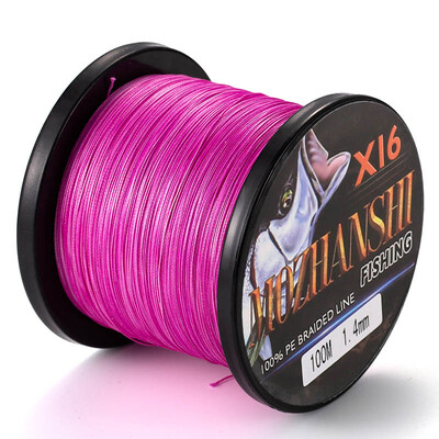 MOZHANSHI 16 sruogų 100M Super Strong 0,16MM-2,5MM 100% PE nerijos daugiagijinis žvejybos valas iš Japonijos