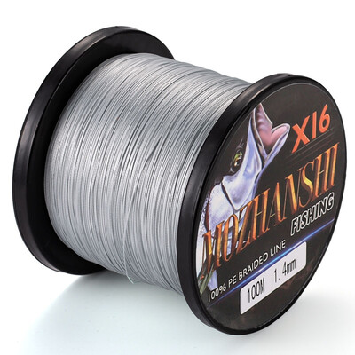 MOZHANSHI 16 sruogų 100M Super Strong 0,16MM-2,5MM 100% PE nerijos daugiagijinis žvejybos valas iš Japonijos