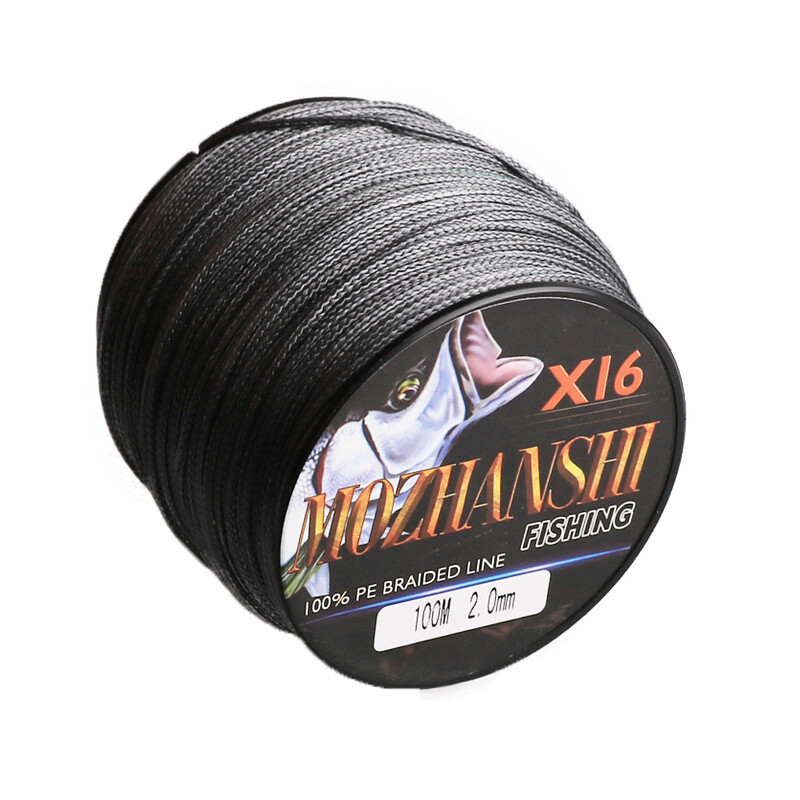 MOZHANSHI 16 sruogų 100M Super Strong 0,16MM-2,5MM 100% PE nerijos daugiagijinis žvejybos valas iš Japonijos