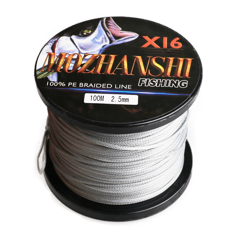 MOZHANSHI 16 sruogų 100M Super Strong 0,16MM-2,5MM 100% PE nerijos daugiagijinis žvejybos valas iš Japonijos