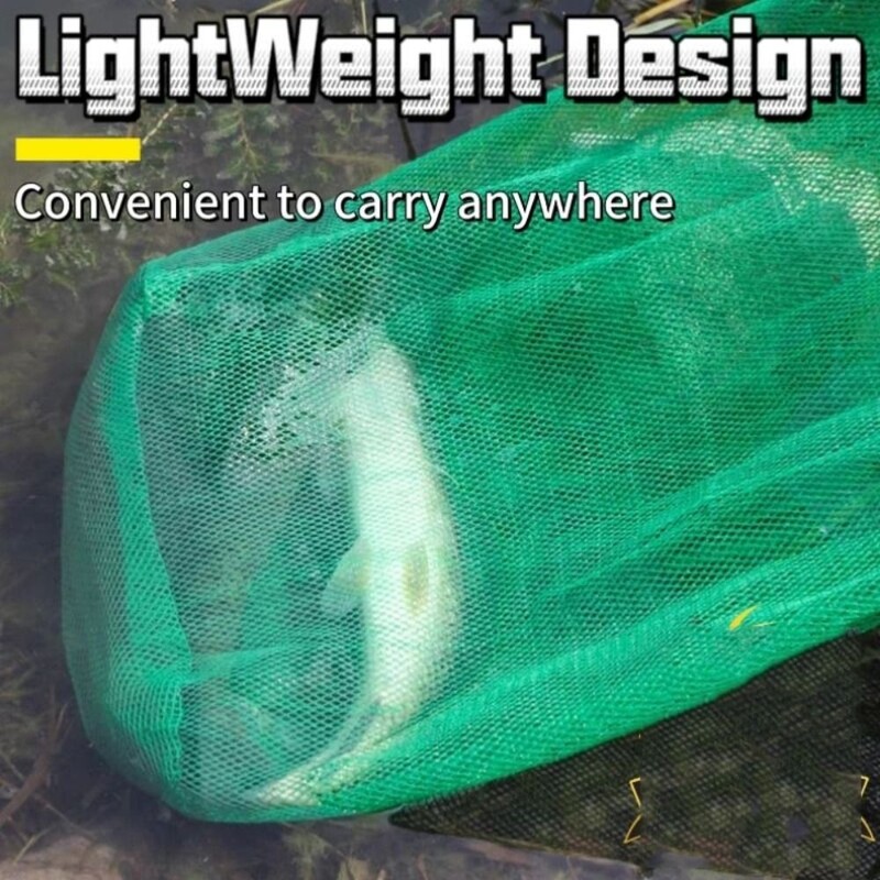 Zelena najlonska sklopiva torba za ribarsku mrežu, lagana niti, sklopiva riblja košara i zaštita