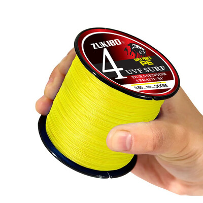 ZUKIBO Super Power 4 sruogos 300M 500M 1000M pintas žvejybos valas X4 PE Japan Durbale daugiagijinis karpių žvejybos valas Smooth