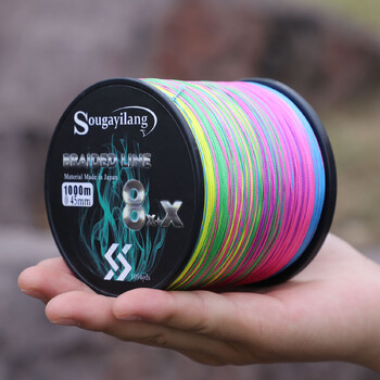 Sougayilang 300M 500M 1000M 6 цвята Здрава PE въдица 8+X нишки Плетена въдица Multifilament Издръжлива въдица