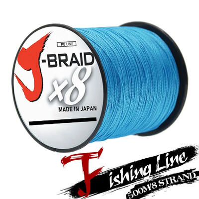 500 m 8 šķiedru Japāna Super Strong PE pītas makšķerēšanas auklas, daudzpavedienu pinuma vītnes, 8 pītas, 18 lB 22 lb 35 lb 87 lBS makšķerēšanas piederumi