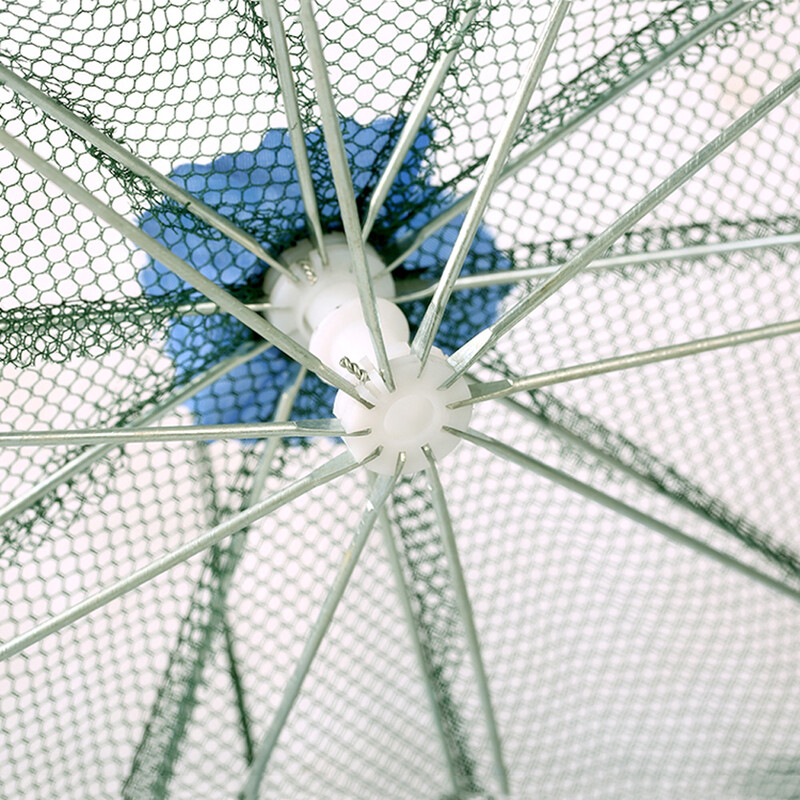 Erőteljes 4-28 lyukú automatikus halászháló garnéla ketrec Hálós hálók Összehajtható csapdák Rák halcsapda Öntött háló Öntött horgászháló eszköz