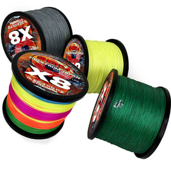 GHOTDA X8 Плетена примамка Риболовни въдица за JIG Pesca Carp Multifilament Fly Wire PE Line Saltwater 100M 300M 8kg-35kg Здрав шнур