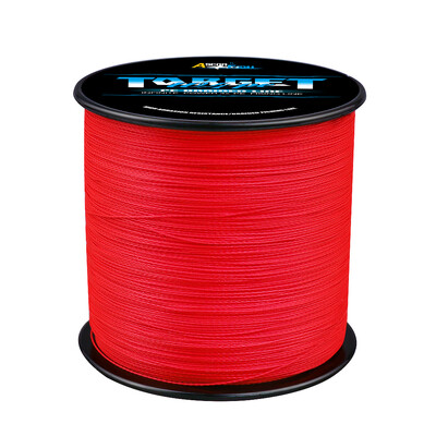 Fonott drót horgászzsinór 4 szál 500M 1000M szupervörös szín, soha nem jön le 2 4 6 8 100LBS 0,06 mm 0,08 mm 0,1 mm 0,55 mm sósvíz