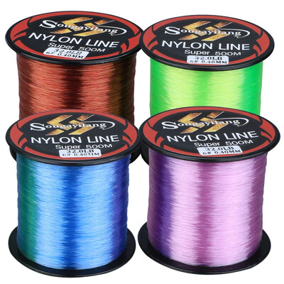 Sougayilang 500M nylon horgászzsinór 11-36.3LB szuper erős monofil horgászzsinór gyors vízben vágható ponty horgászzsinór Pesca