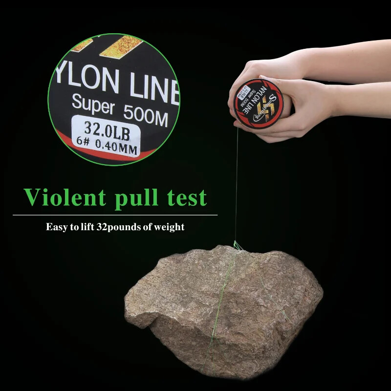 Sougayilang 500M nailoninis žvejybos valas 11-36.3LB itin stiprus monofilamentinis žūklės valas, greitas vandens pjovimas karpiams žvejybos valas Pesca