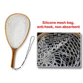 Muselinės žvejybos iškrovimo tinklas Minkštas guminis mažas arba didelis tinklelis upėtakių gaudymo ir paleidimo tinklas be magneto