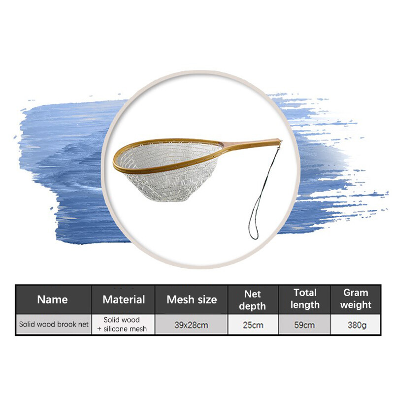Muselinės žvejybos iškrovimo tinklas Minkštas guminis mažas arba didelis tinklelis upėtakių gaudymo ir paleidimo tinklas be magneto