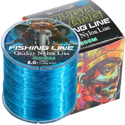 Sougayilang 500m nailoninis žvejybos valas Max Drag 7-38LB itin stipresnis nailoninis valas Japan Monofilament dengiamas karpių žvejybos reikmenys