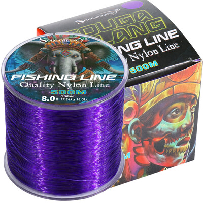 Sougayilang 500m nailoninis žvejybos valas Max Drag 7-38LB itin stipresnis nailoninis valas Japan Monofilament dengiamas karpių žvejybos reikmenys