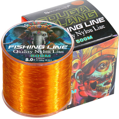 Sougayilang 500m nailoninis žvejybos valas Max Drag 7-38LB itin stipresnis nailoninis valas Japan Monofilament dengiamas karpių žvejybos reikmenys