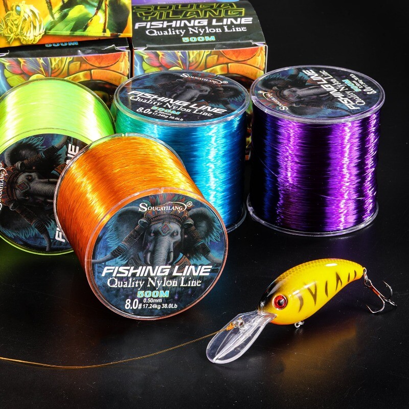 Sougayilang 500m nailoninis žvejybos valas Max Drag 7-38LB itin stipresnis nailoninis valas Japan Monofilament dengiamas karpių žvejybos reikmenys