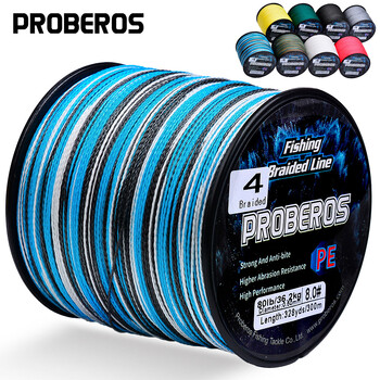 PROBEROS New 300M PE Braided Fishing Line Multicolor Multifilament Super Strong Fishing Line 6LB-80LB Ισχύει για την κύρια γραμμή