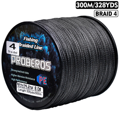 PROBEROS naujas 300M PE pintas meškerės valas, daugiaspalvis daugiagijinis itin stiprus žvejybos valas 6LB-80LB, taikomas pagrindiniam valai