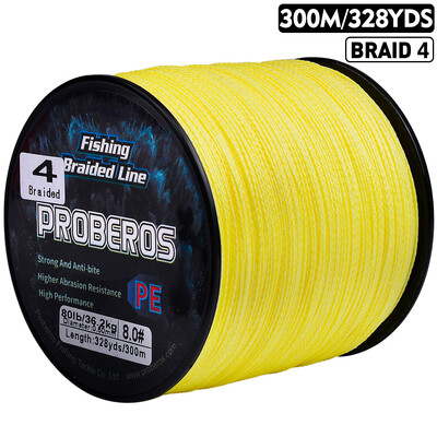 PROBEROS naujas 300M PE pintas meškerės valas, daugiaspalvis daugiagijinis itin stiprus žvejybos valas 6LB-80LB, taikomas pagrindiniam valai