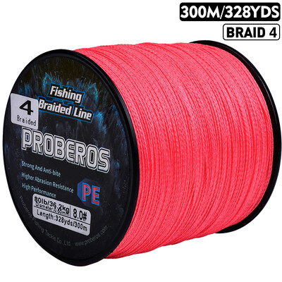 PROBEROS naujas 300M PE pintas meškerės valas, daugiaspalvis daugiagijinis itin stiprus žvejybos valas 6LB-80LB, taikomas pagrindiniam valai