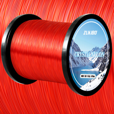 ZUKIBO 3000M Colors Crystal Nylon zsinór Kiváló minőségű japán monofil horgászzsinór Szuper erős professzionális sósvízi zsinór