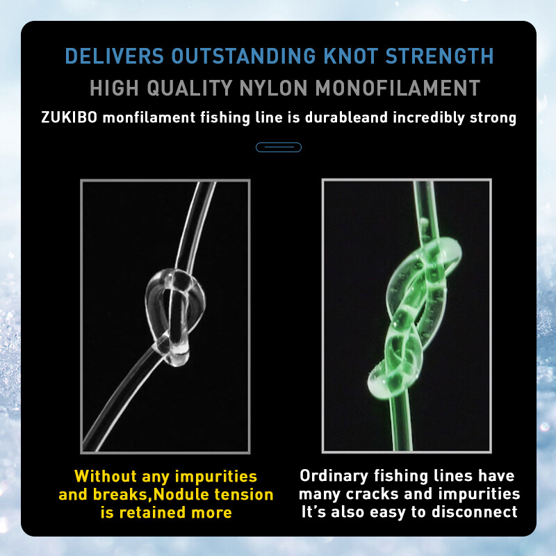ZUKIBO 3000M Colors Crystal Nylon zsinór Kiváló minőségű japán monofil horgászzsinór Szuper erős professzionális sósvízi zsinór
