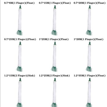 8/15/20/25M найлонова риболовна мрежа Капан за рибна мрежа Моновлакнеста мрежа Аксесоари Аксесоари Ръчно отлята рибна мрежа