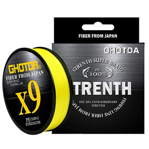 GHOTDA 8/9/12 sruogų PE pintos vielos daugiagijai Japan Importo audinio PE valas karpiams žvejoti 0,6-8,0# 100M žūklės valas