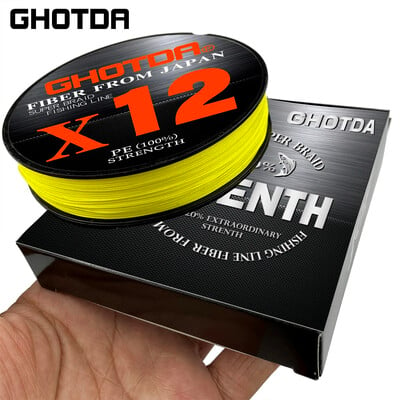 GHOTDA 8/9/12 Strands PE Braided Wire Multifilament Japan Import Fabric PE Line for Carp Fishing 0,6-8,0# 100M Fishing Line