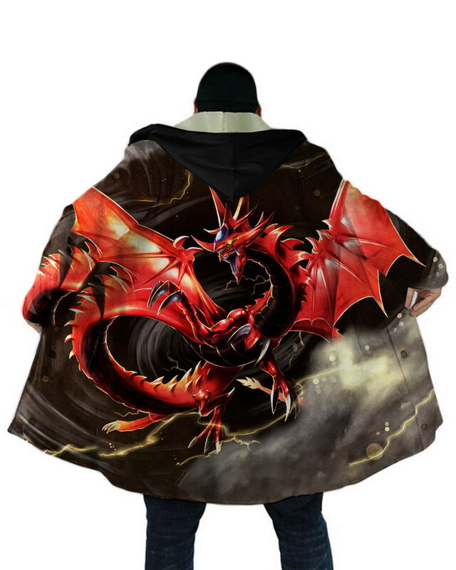 Pārrobežu karsti pārdots jauns vīriešu rudens un ziemas samta 3D animācijas pūķa apdruka Eiropas un Amerikas liela izmēra rāvējslēdzēja kapuci sporta krekls