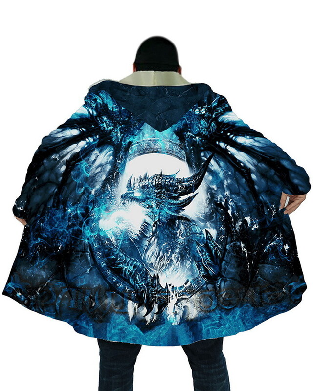 Pārrobežu karsti pārdots jauns vīriešu rudens un ziemas samta 3D animācijas pūķa apdruka Eiropas un Amerikas liela izmēra rāvējslēdzēja kapuci sporta krekls