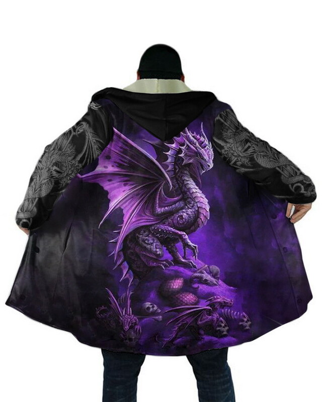 Pārrobežu karsti pārdots jauns vīriešu rudens un ziemas samta 3D animācijas pūķa apdruka Eiropas un Amerikas liela izmēra rāvējslēdzēja kapuci sporta krekls