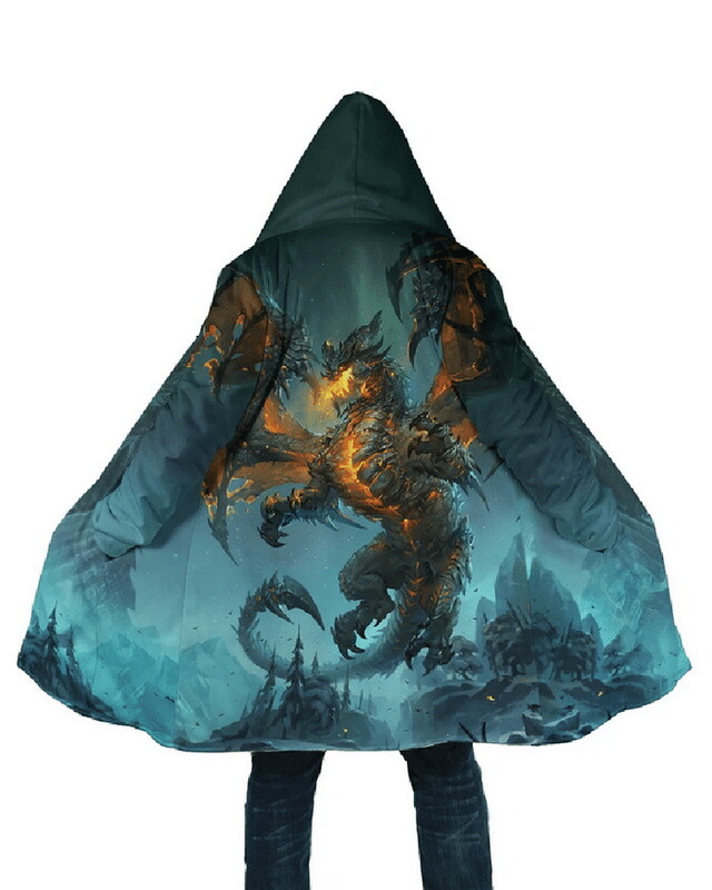 Pārrobežu karsti pārdots jauns vīriešu rudens un ziemas samta 3D animācijas pūķa apdruka Eiropas un Amerikas liela izmēra rāvējslēdzēja kapuci sporta krekls