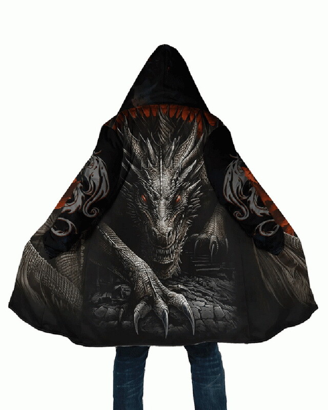 Pārrobežu karsti pārdots jauns vīriešu rudens un ziemas samta 3D animācijas pūķa apdruka Eiropas un Amerikas liela izmēra rāvējslēdzēja kapuci sporta krekls