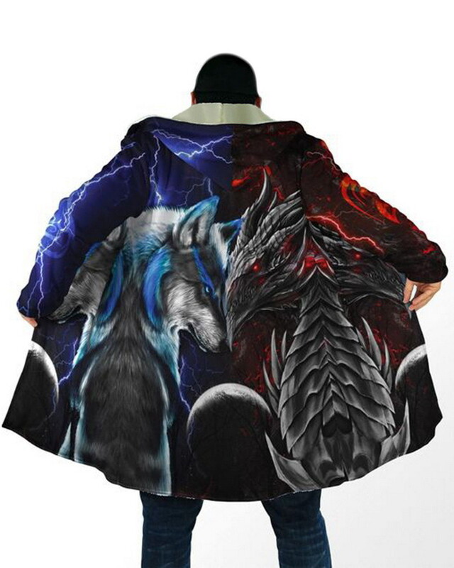 Pārrobežu karsti pārdots jauns vīriešu rudens un ziemas samta 3D animācijas pūķa apdruka Eiropas un Amerikas liela izmēra rāvējslēdzēja kapuci sporta krekls