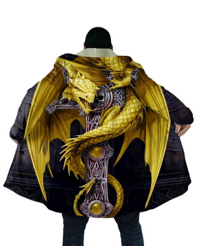 Pārrobežu karsti pārdots jauns vīriešu rudens un ziemas samta 3D animācijas pūķa apdruka Eiropas un Amerikas liela izmēra rāvējslēdzēja kapuci sporta krekls