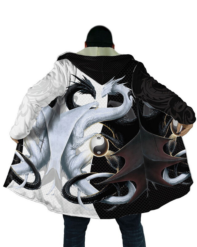 Pārrobežu karsti pārdots jauns vīriešu rudens un ziemas samta 3D animācijas pūķa apdruka Eiropas un Amerikas liela izmēra rāvējslēdzēja kapuci sporta krekls