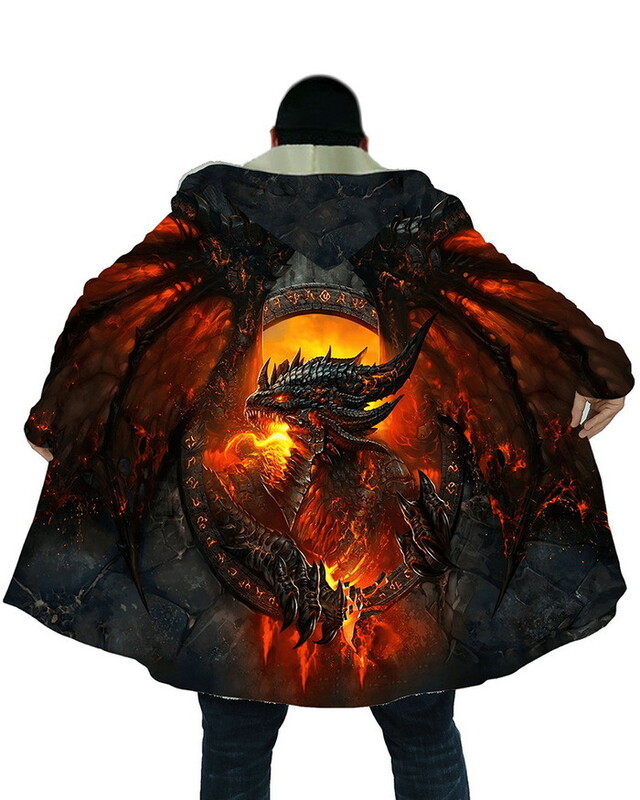 Pārrobežu karsti pārdots jauns vīriešu rudens un ziemas samta 3D animācijas pūķa apdruka Eiropas un Amerikas liela izmēra rāvējslēdzēja kapuci sporta krekls