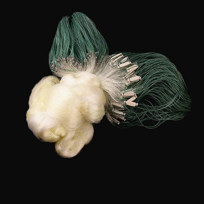 Jūros vandens žvejybos tinklelis Nešiojamas vieno sluoksnio monogijinis žiauninis tinklas Didelis sulankstomas žuvies tinklelis, skirtas ešeriams karšiams lydekai citrinžuvei