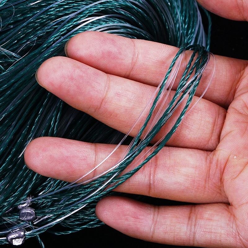 Jūros vandens žvejybos tinklelis Nešiojamas vieno sluoksnio monogijinis žiauninis tinklas Didelis sulankstomas žuvies tinklelis, skirtas ešeriams karšiams lydekai citrinžuvei