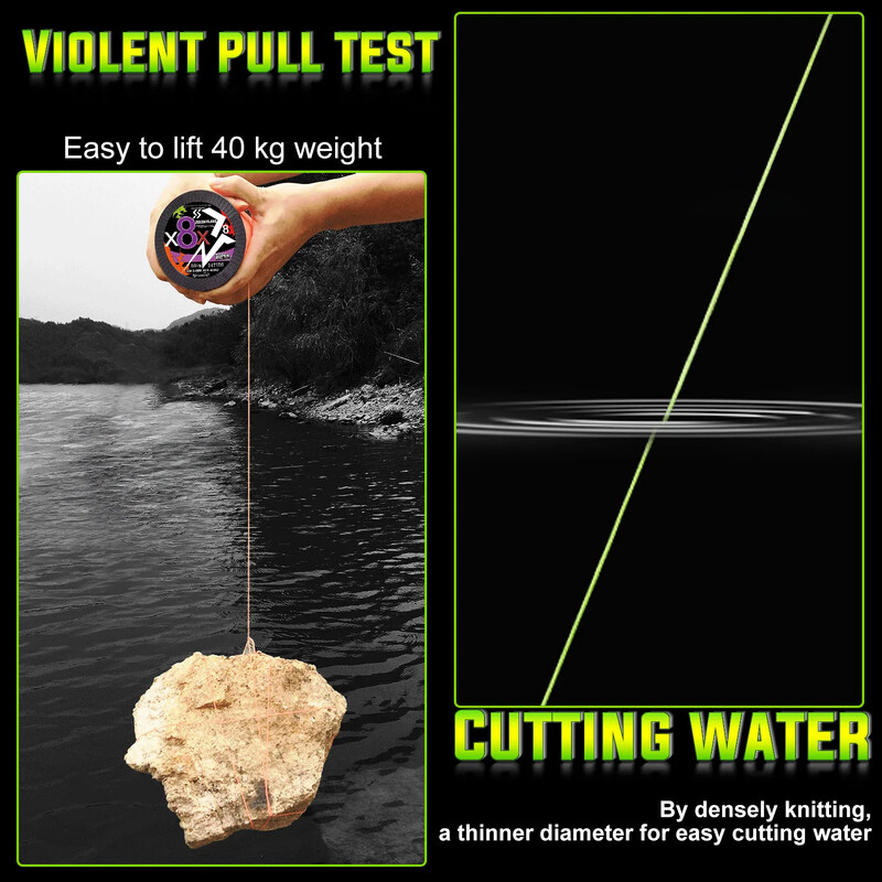 Sougayilang fonott horgászzsinór X4 X8 100/300/500 Max Drag 66LB multifil PE zsinór basszus csuka pontyhorgászáshoz