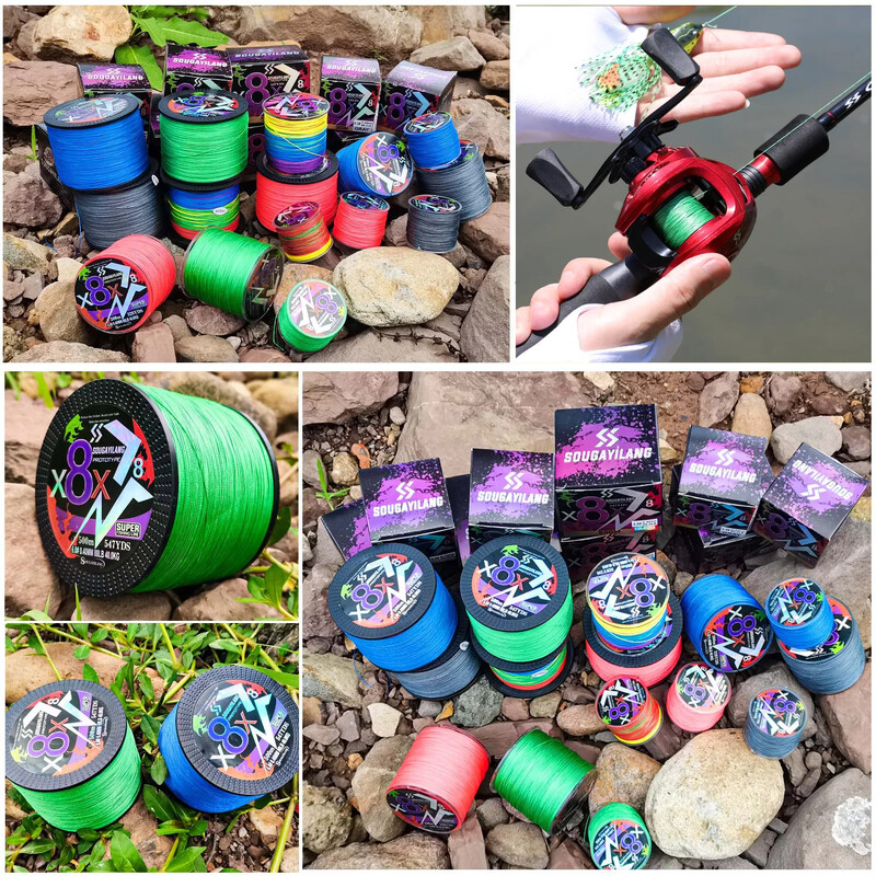Sougayilang fonott horgászzsinór X4 X8 100/300/500 Max Drag 66LB multifil PE zsinór basszus csuka pontyhorgászáshoz