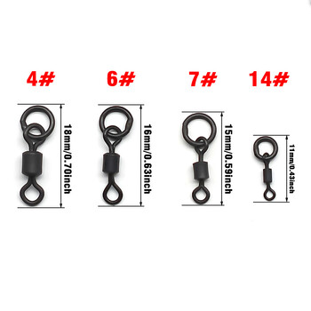 MNFT 40Pcs Quick Change Flexi Ring Swivel Rig Making Terminal Tackle Аксесоари за риболов на шаран